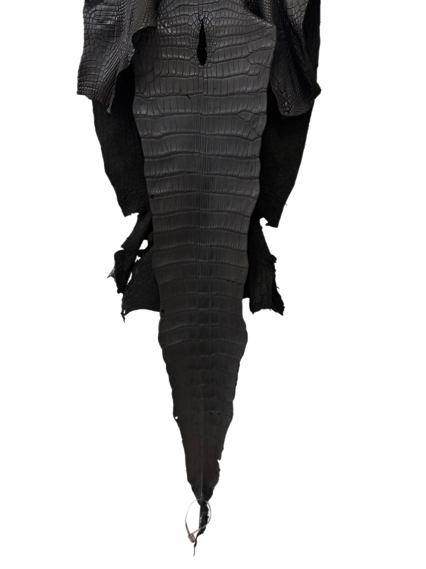 35 cm Grade 4/5 Black Matte Wild American Alligator Leather - Tag: LA18-0031178