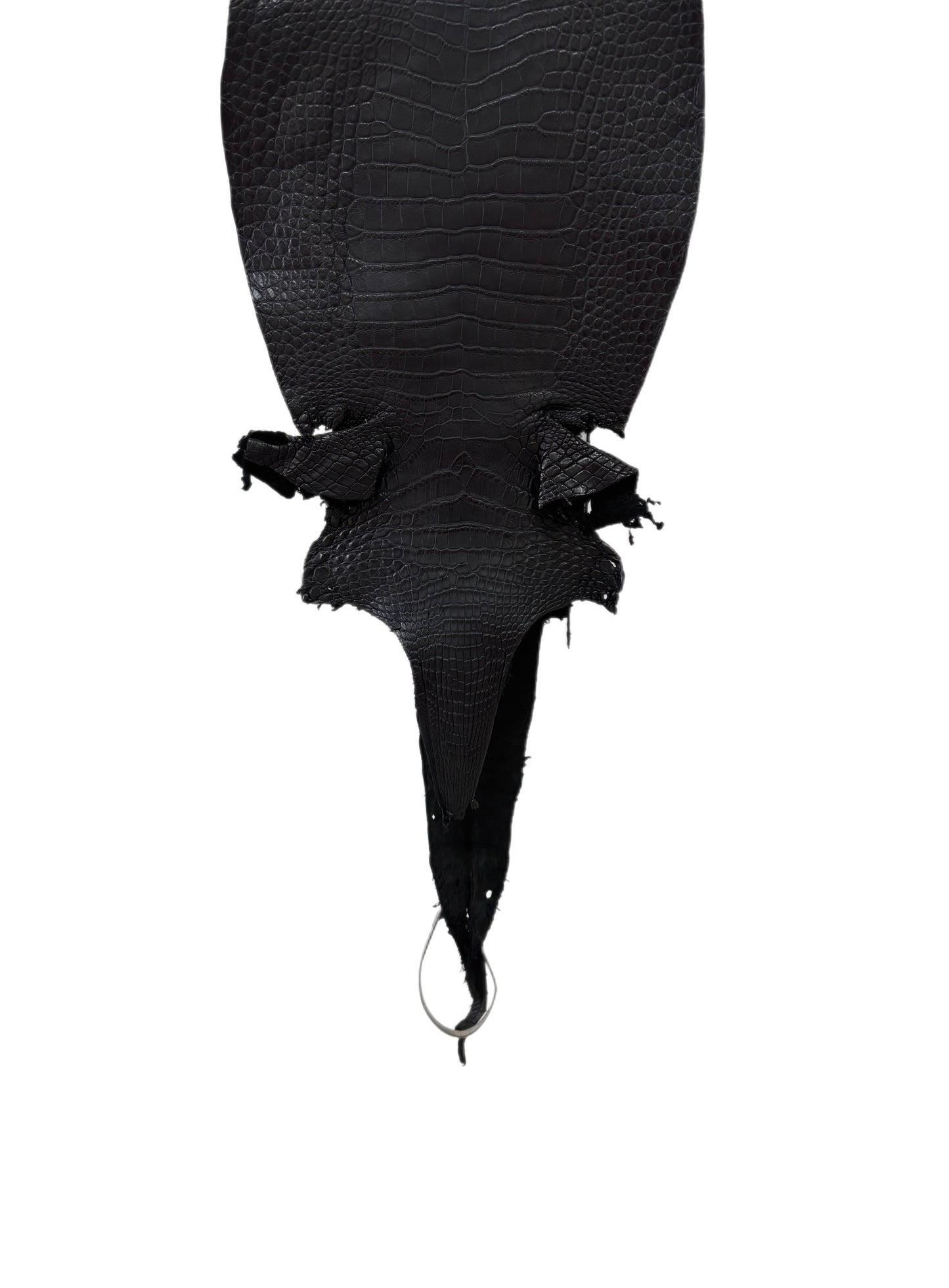 23 cm Grade 2/3 Black Matte Farm-Raised American Alligator Leather - Tag: LA23-0531432