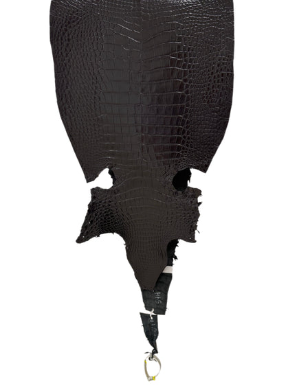 36 cm Grade 1/2 Black Millennium Wild American Alligator Leather - Tag: LA23-0051515