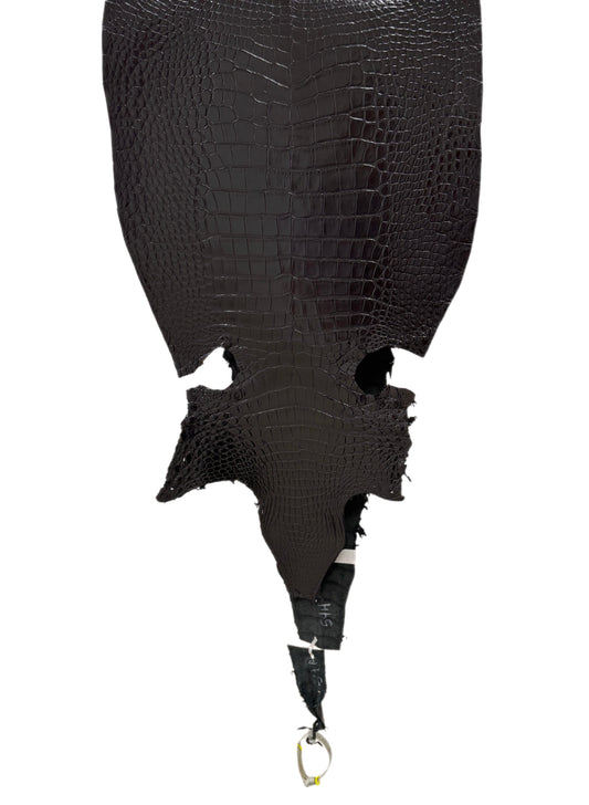36 cm Grade 1/2 Black Millennium Wild American Alligator Leather - Tag: LA23-0051515