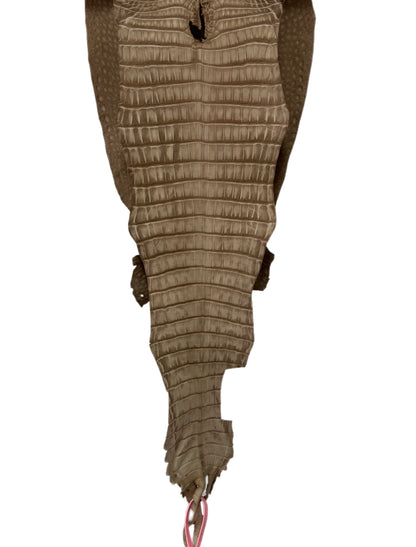 New Color and Finish! 27 cm Grade 2/3 Stormy Nubuck Farm-Raised American Alligator Leather - Tag: FL21-0024112