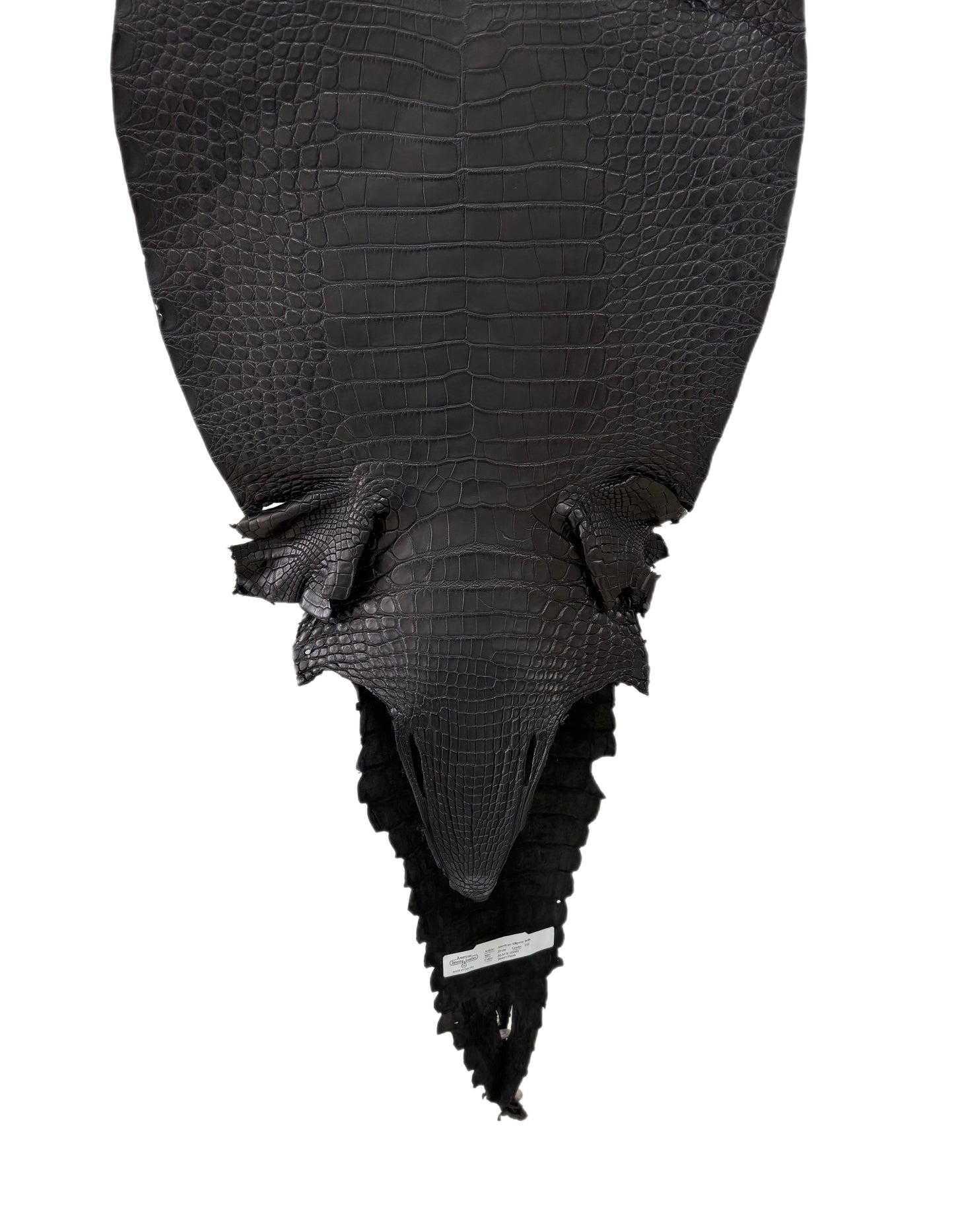 39 cm Grade 1/2 Black Matte Farm-Raised American Alligator Leather - Tag: FL18-0034845
