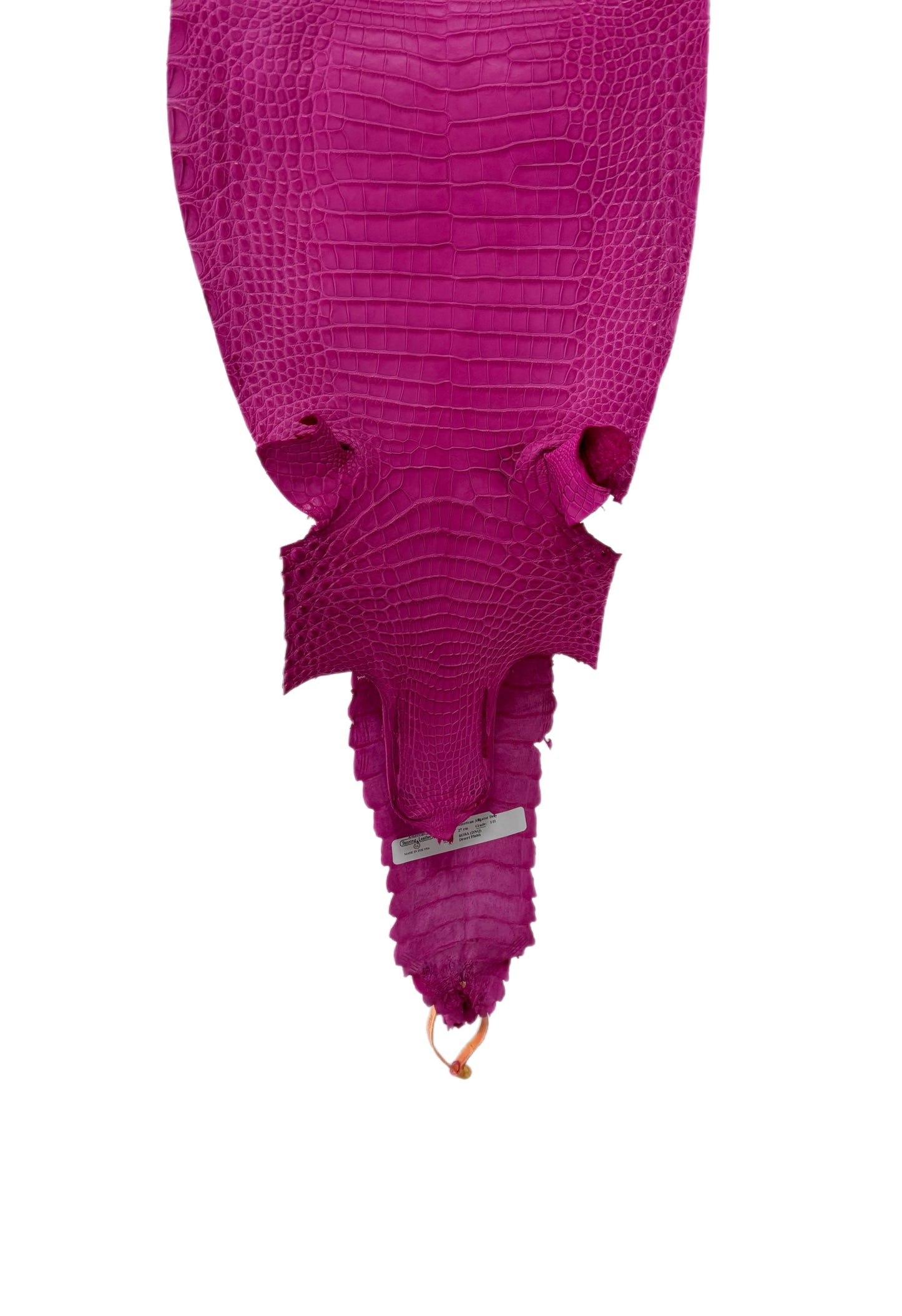 27 cm Grade 1/2 Rosa Matte Farm-Raised American Alligator Leather - Tag: FL22-0030236