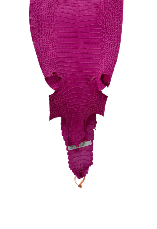 27 cm Grade 1/2 Rosa Matte Farm-Raised American Alligator Leather - Tag: FL22-0030236