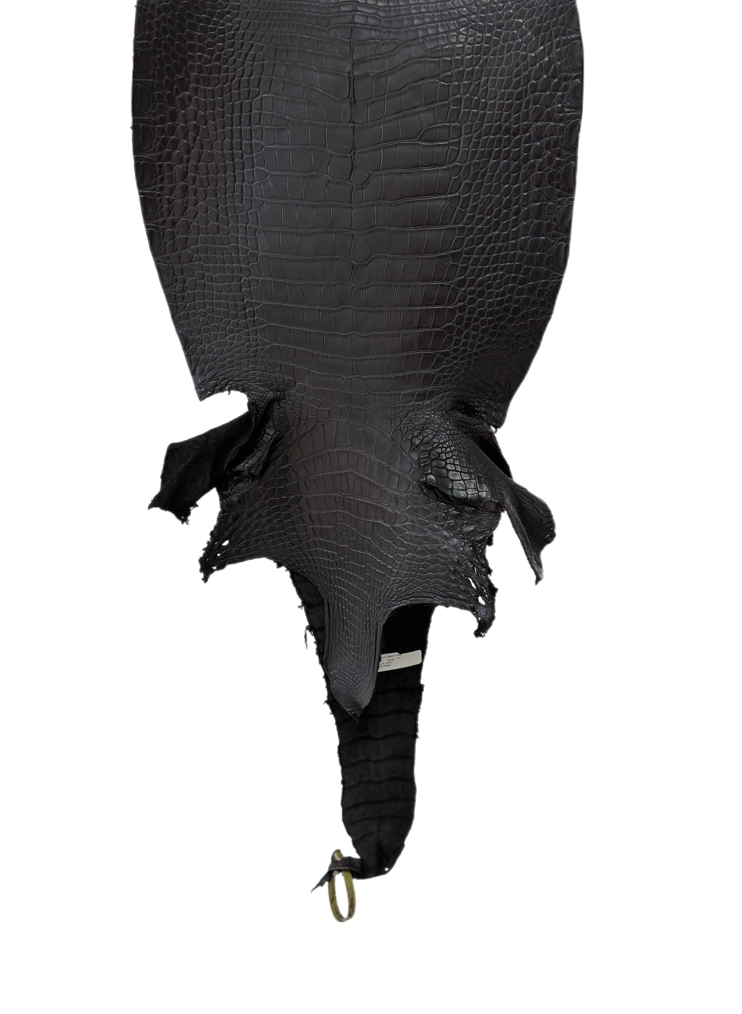 36 cm Grade 1/2 Black Matte Farm-Raised American Alligator Leather - Tag: LA25-0316538