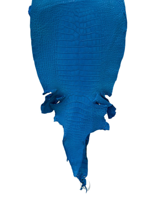 31 cm Grade 2/3 Ultramarine Matte Wild American Alligator Leather - Tag: LA23-0004843