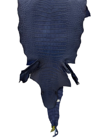 36 cm Grade 1/2 Navy Blue Desert Wild American Alligator Leather - Tag: LA17-0051152