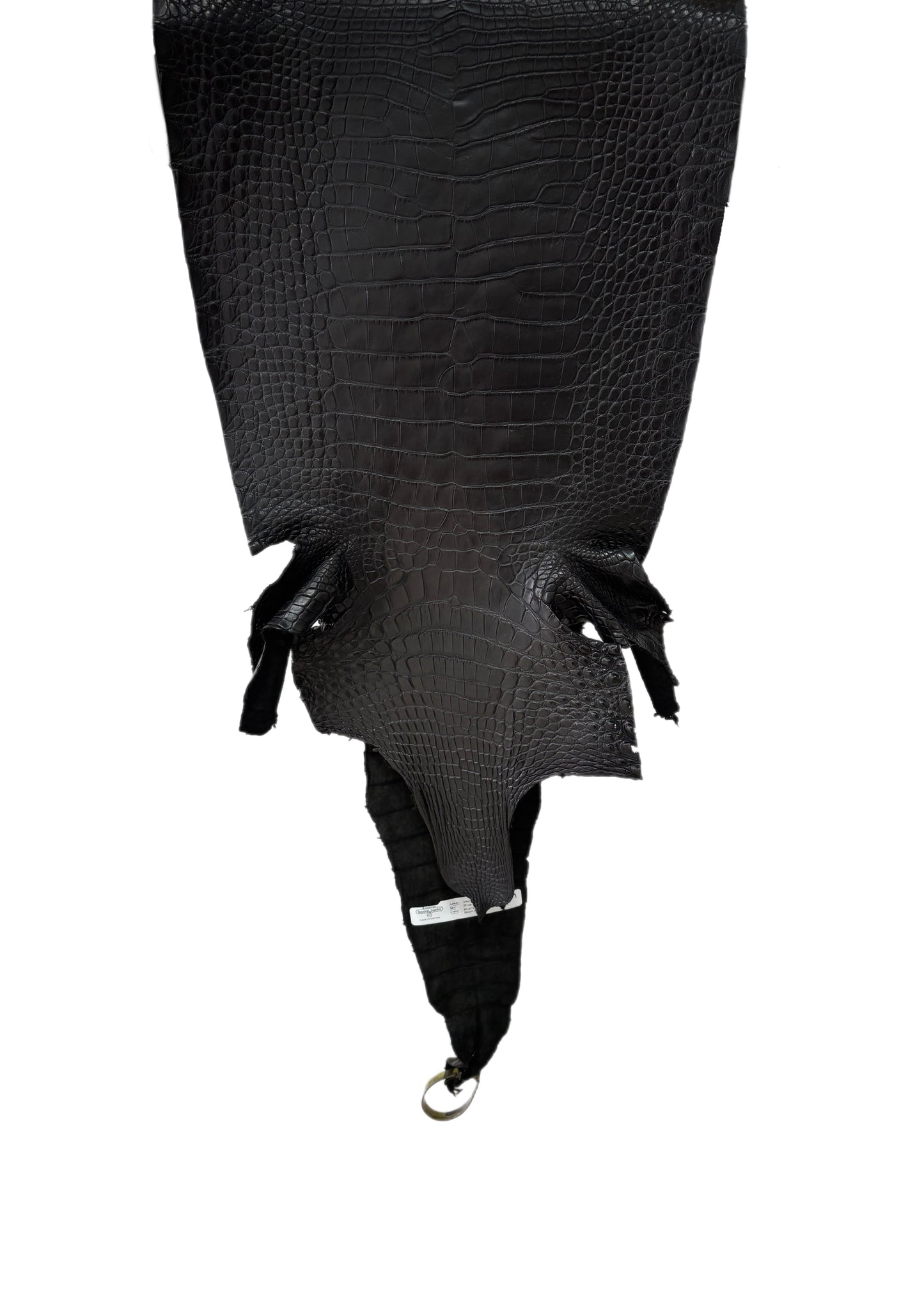 35 cm Grade 2/3 Black Matte Farm-Raised American Alligator Leather - Tag: LA25-0311326