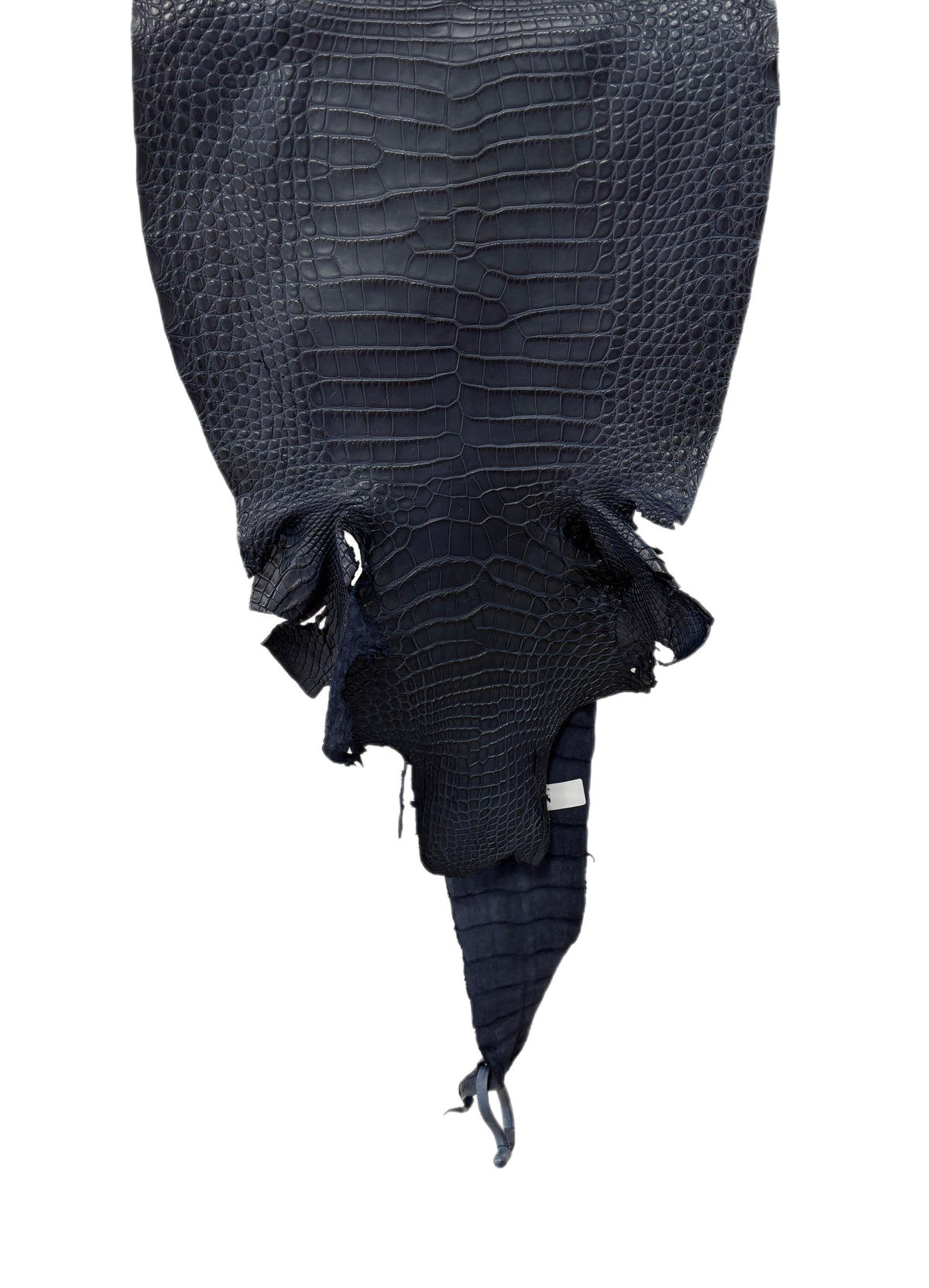 36 cm Grade 1/2 Navy Blue Matte Farm-Raised American Alligator Leather - Tag: FL17-0035757