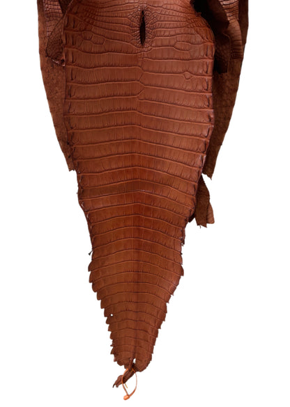 41 cm Grade 1/2 Rustic Cognac Desert Farm-Raised American Alligator Leather - Tag: LA18-0266680