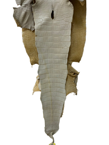 42 cm Grade 2/3 Dune Matte Wild American Alligator Leather - Tag: LA25-0037210