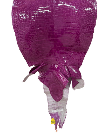 47 cm Grade 2/3 Magenta Glazed Farm Raised American Alligator Leather - Tag: LA13-0059869
