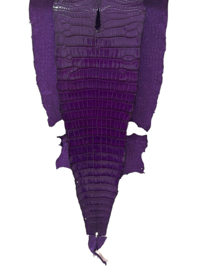 44 cm Grade 2/3 Violet Millennium Wild American Alligator Leather - Tag: LA17-0016301