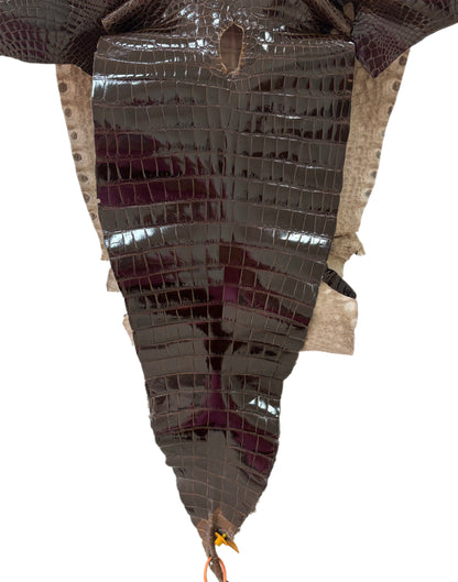 47 cm Grade 2/3 Sport Rust Brown Glazed Farm-Raised American Alligator Leather - Tag: FL14-0004037