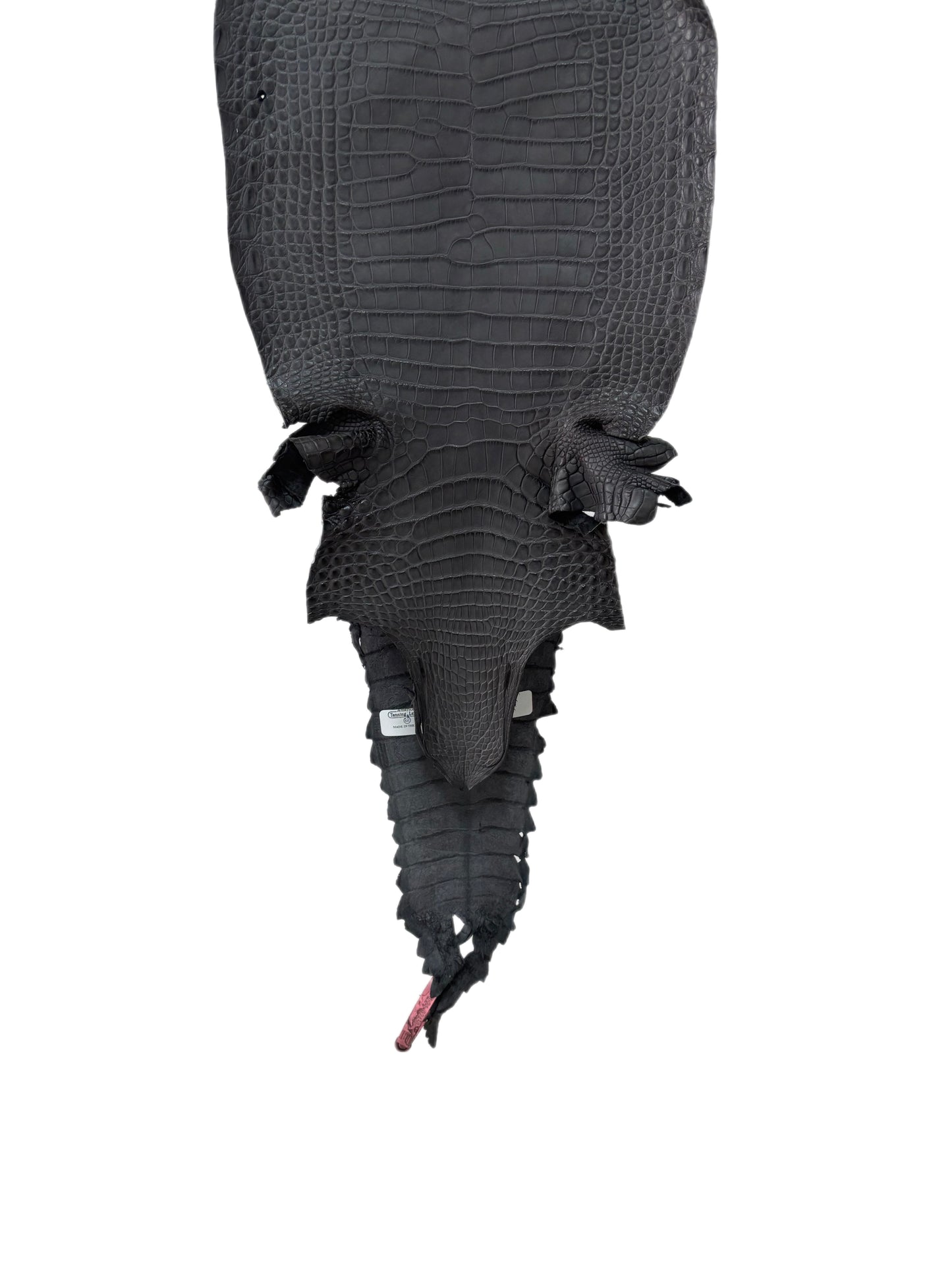 24 cm Grade 1/2 Serpentine Grey Matte Farm-Raised American Alligator Leather - Tag: FL21-0024507