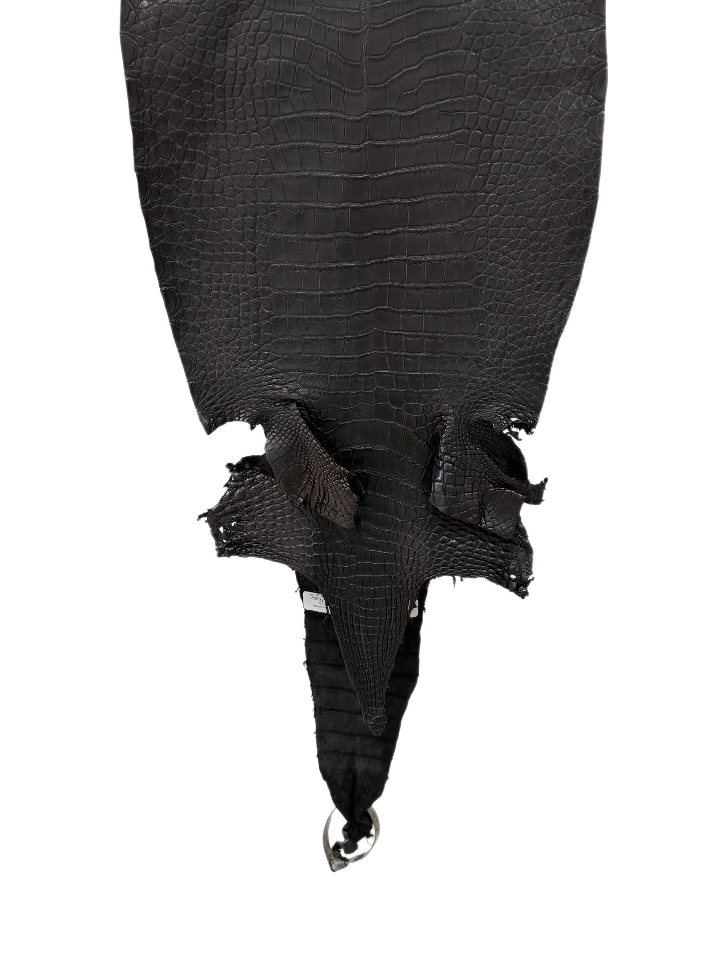 30 cm Grade 2/3 Black Matte Farm-Raised American Alligator Leather - Tag: LA23-0531635