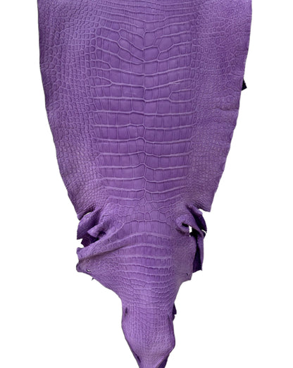 44 cm Grade 3/4 Lavender Jade Desert Wild American Alligator Leather - Tag: LA23-0030874