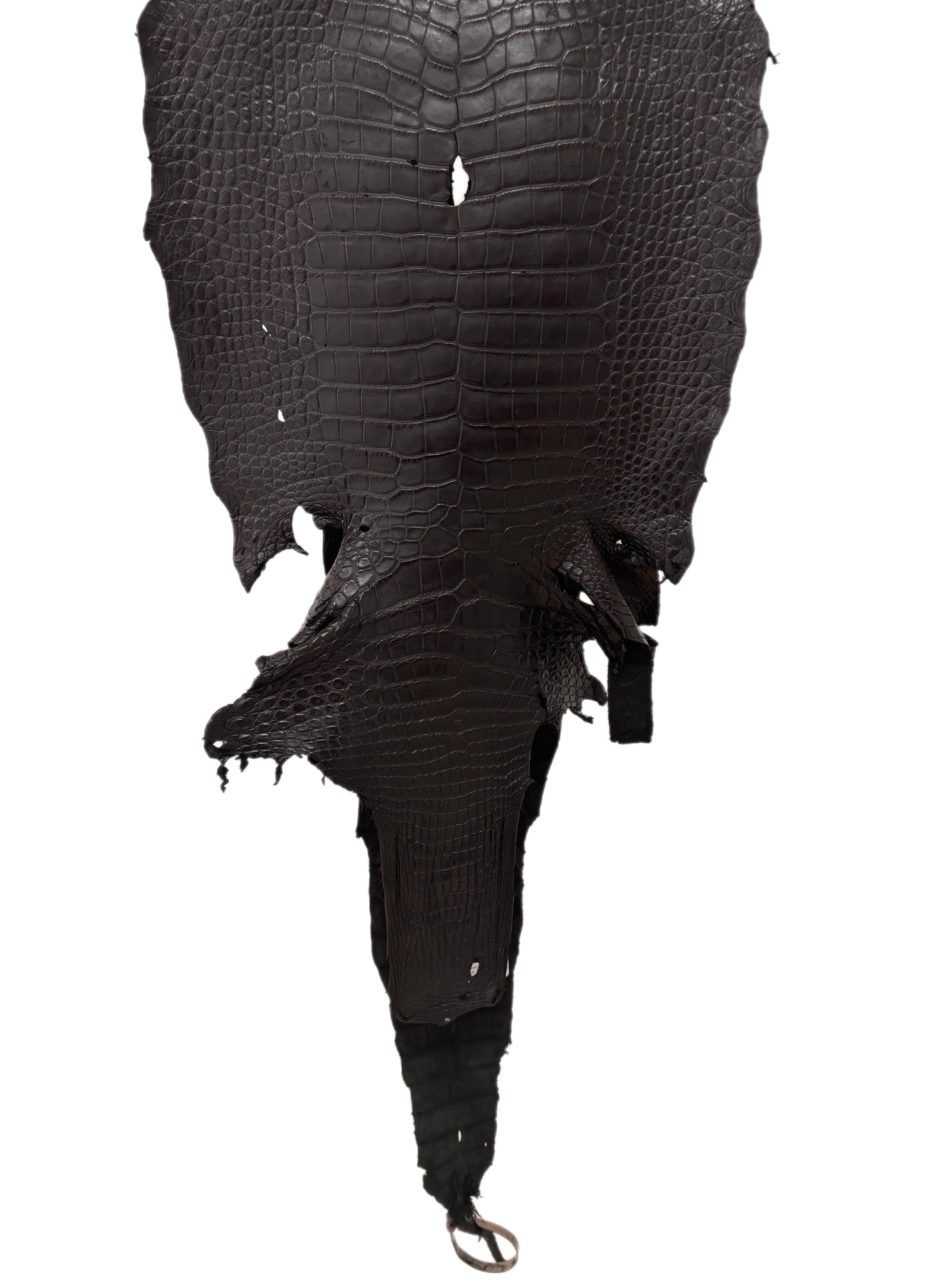 39 cm Grade 4/5 Black Matte Wild American Alligator Leather - Tag: LA23-0003009