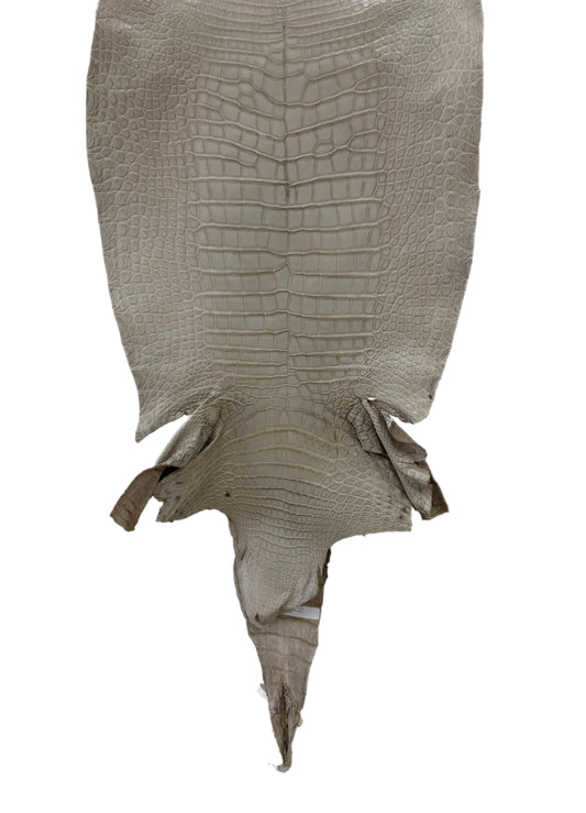 37 cm Grade 2/3 Stormy Matte Wild American Alligator Leather - Tag: LA23-0030712