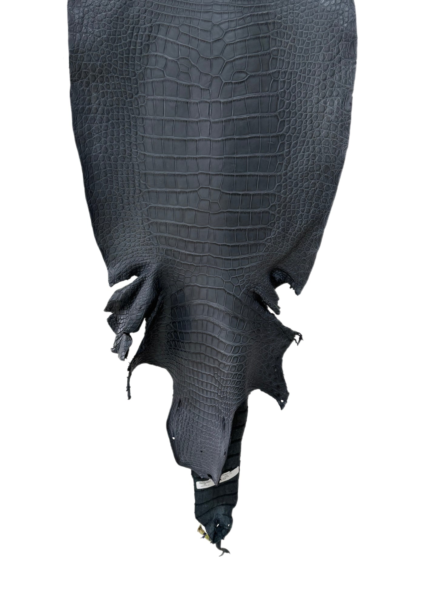 43 cm Grade 2/3 Blue Jean Matte Wild American Alligator Leather - Tag: LA25-0009883