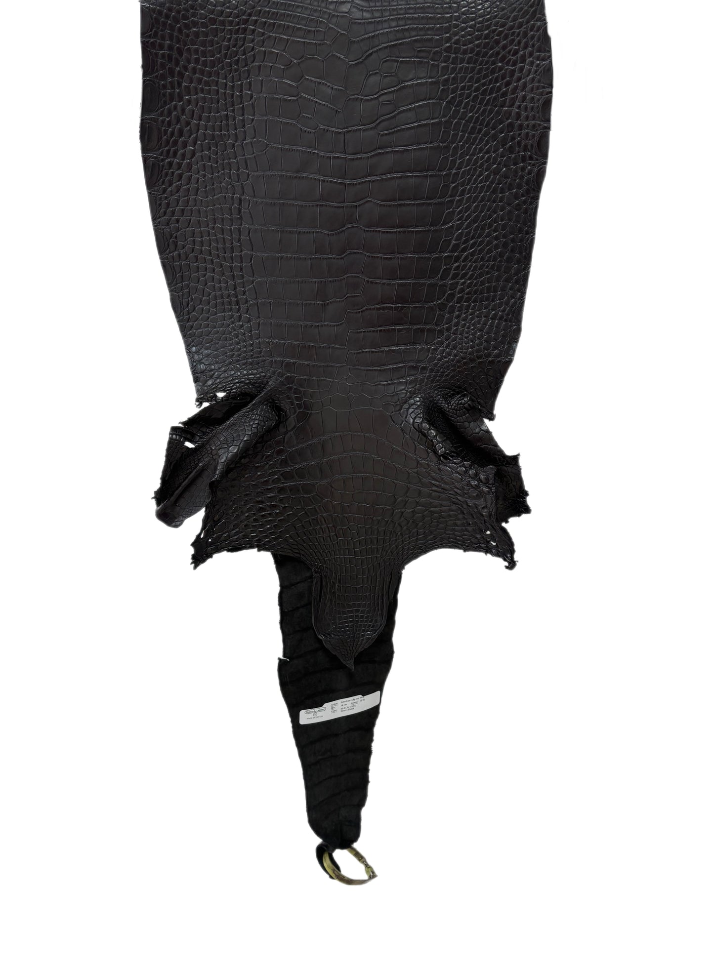 34 cm Grade 2/3 Black Matte Farm-Raised American Alligator Leather - Tag: LA25-0311104
