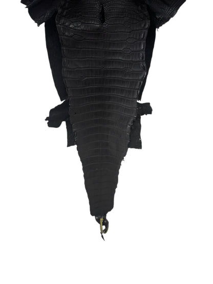 33 cm Grade 2/3 Black Matte Farm-Raised American Alligator Leather - Tag: LA25-0316154