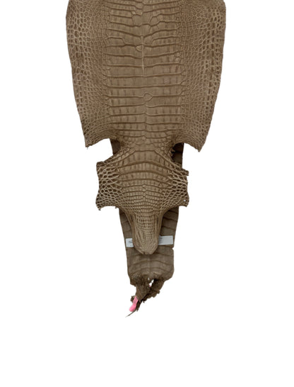New Color and Finish! 26 cm Grade 1/2 Stormy Nubuck Farm-Raised American Alligator Leather - Tag: FL21-0024889