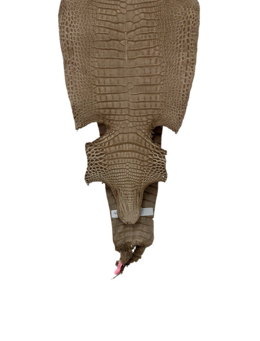 New Color and Finish! 26 cm Grade 1/2 Stormy Nubuck Farm-Raised American Alligator Leather - Tag: FL21-0024889