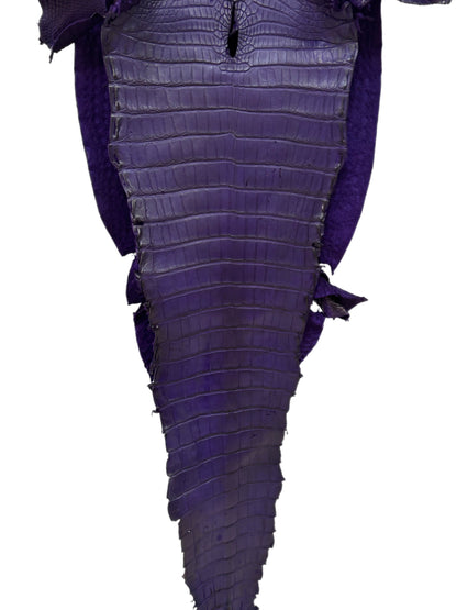 31 cm Grade 4/5 Violet Primavera Matte Farm-Raised American Alligator Leather - Tag: FL21-0024203