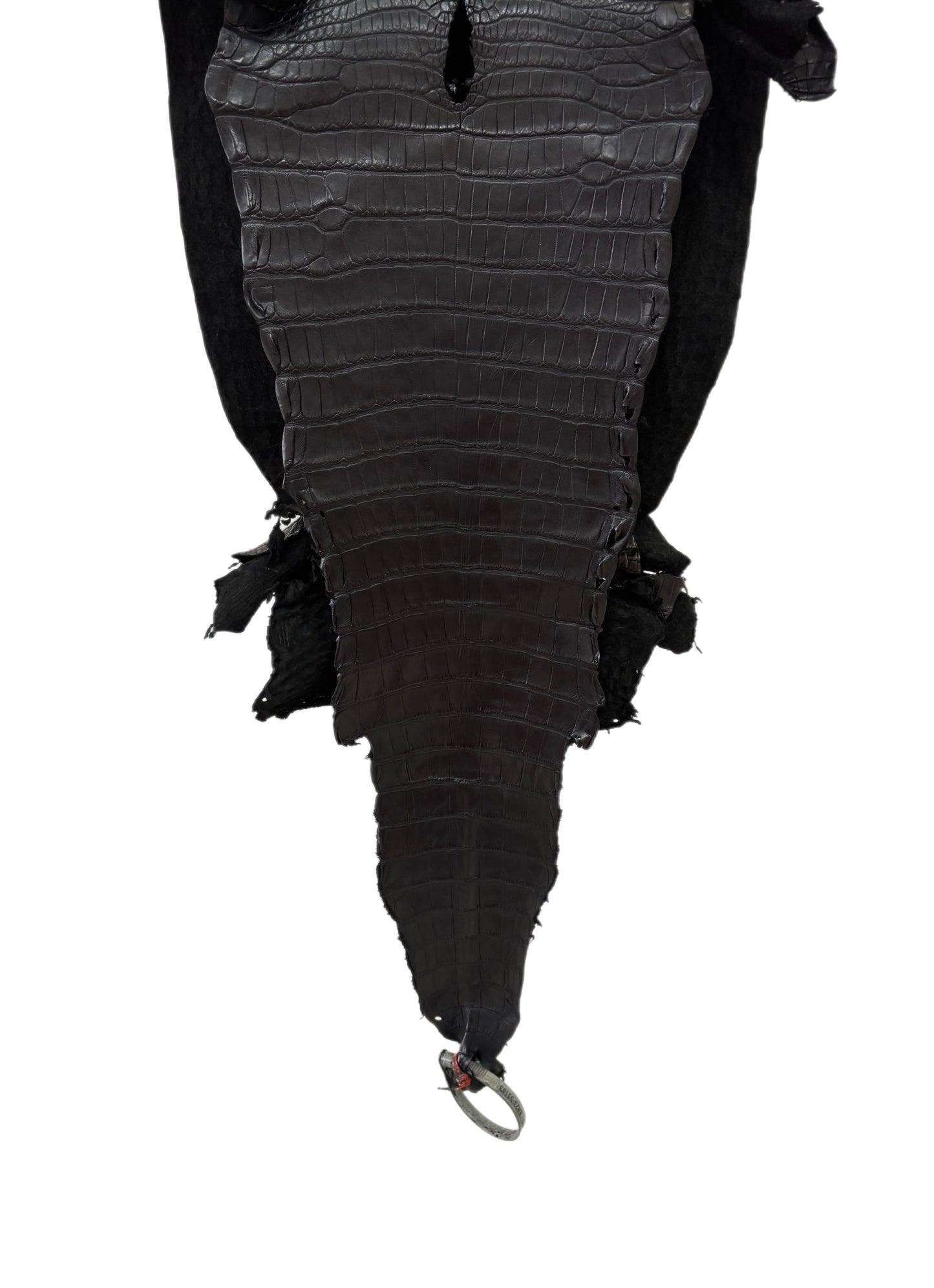 32 cm Grade 2/3 Black Matte Farm-Raised American Alligator Leather - Tag: LA23-0531638