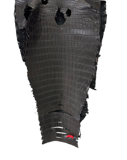 36 cm Grade 2/3 Black Garment Wild American Alligator Leather - Tag: ITCC-0539870