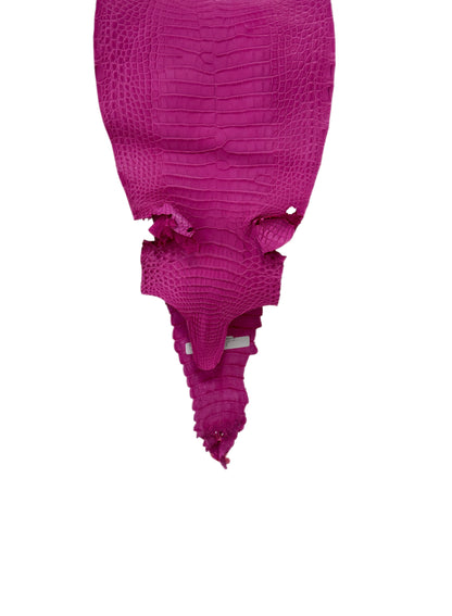 28 cm Grade 1/2 Rosa Matte Farm-Raised American Alligator Leather - Tag: FL21-0024700