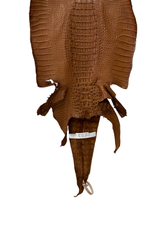 32 cm Grade 1/2 Kango Tabac Matte Farm-Raised American Alligator Leather - Tag: LA23-0377032