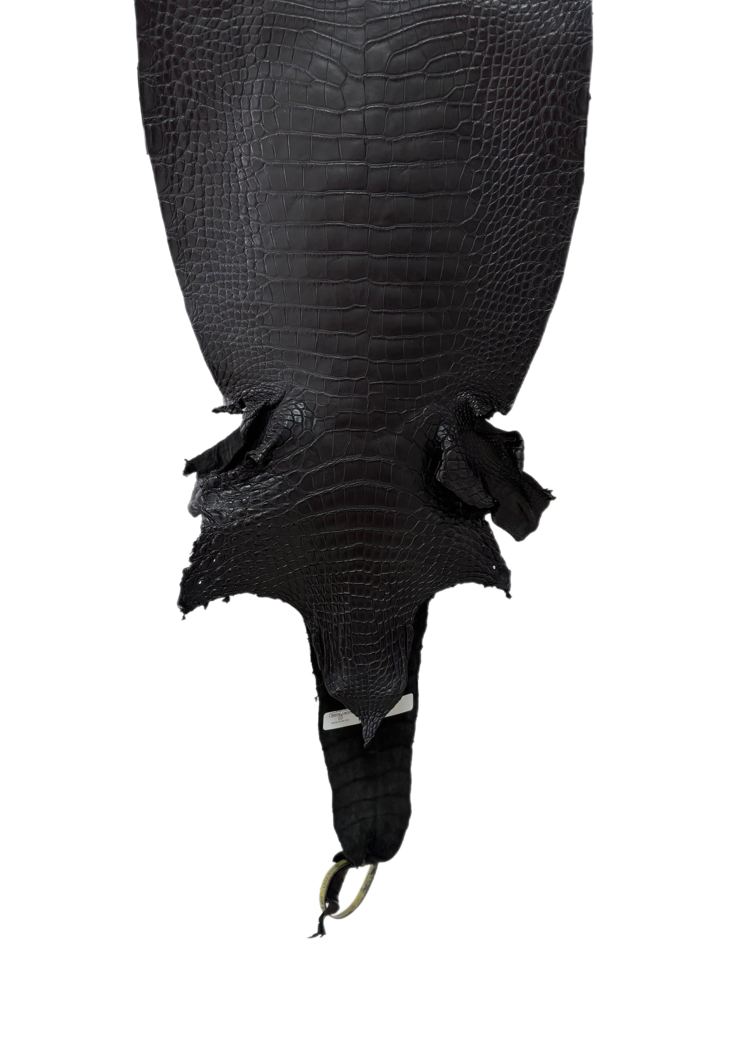 33 cm Grade 1/2 Black Matte Farm-Raised American Alligator Leather - Tag: LA25-0311091