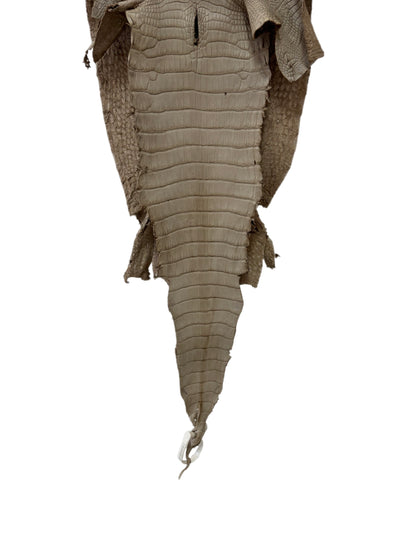 30 cm Grade 3/4 Stormy Matte Wild American Alligator Leather - Tag: LA23-0050124