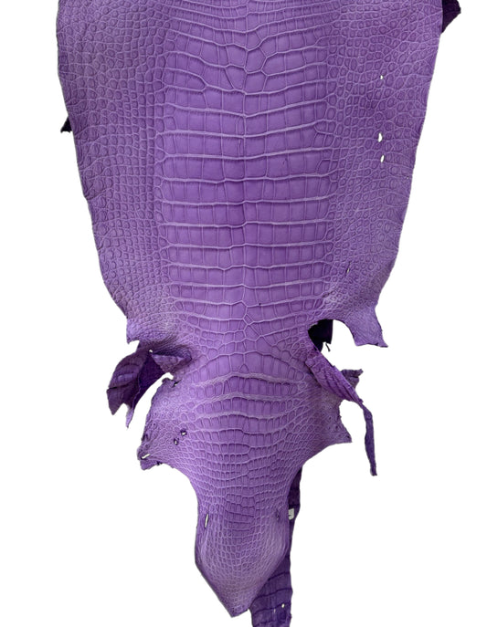 41 cm Grade 3/4 Lavender Jade Desert Wild American Alligator Leather - Tag: LA23-0003369