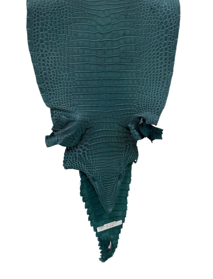 40 cm Grade 2/3 Teal Matte Farm-Raised American Alligator Leather - Tag: FL18-0052045