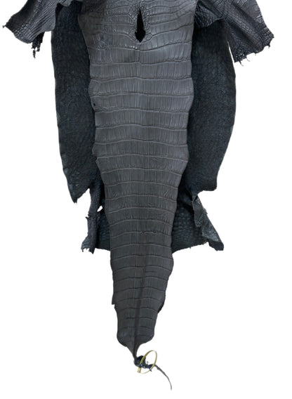 44 cm Grade 3/4 Blue Jean Matte Wild American Alligator Leather - Tag: LA25-0020841