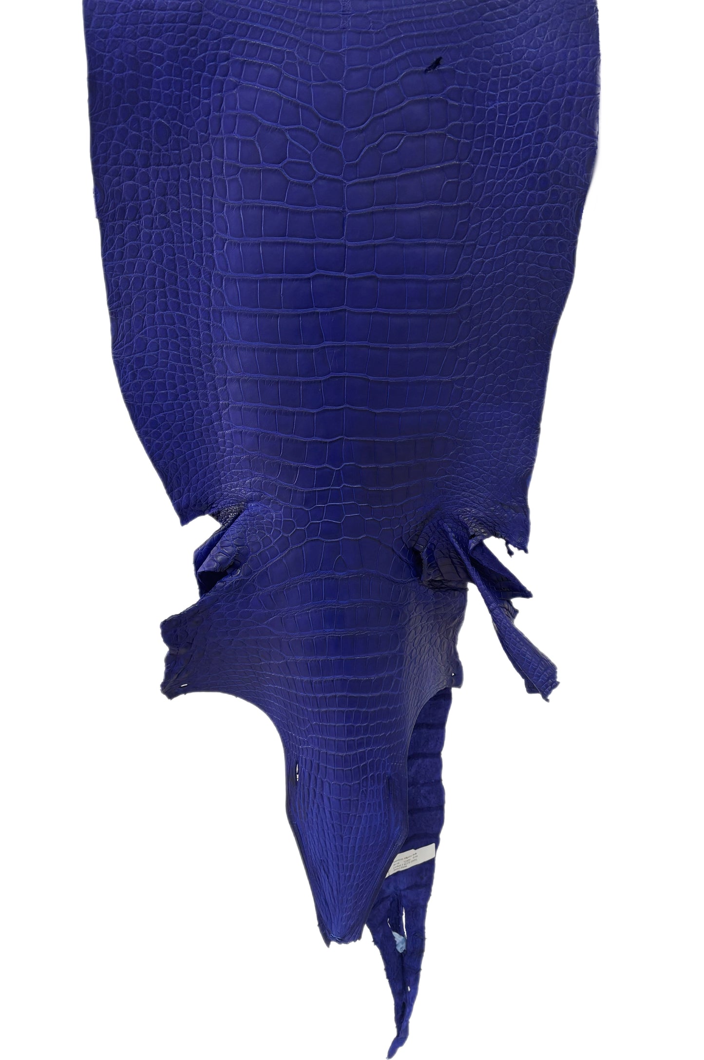 39 cm Grade 2/3 Cobalt Blue Matte Wild American Alligator Leather - Tag: LA23-0027268
