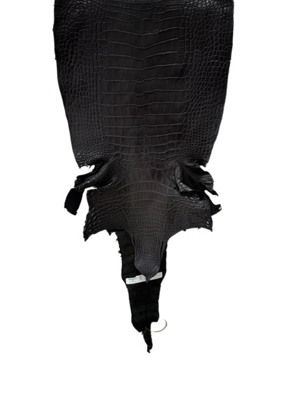 36 cm Grade 2/3 Black Matte Farm-Raised American Alligator Leather - Tag: LA25-0316286