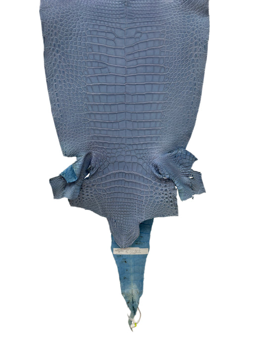 35 cm Grade 1/2 Carolina Blue Matte Farm-Raised American Alligator Leather - Tag: FL17-0036830