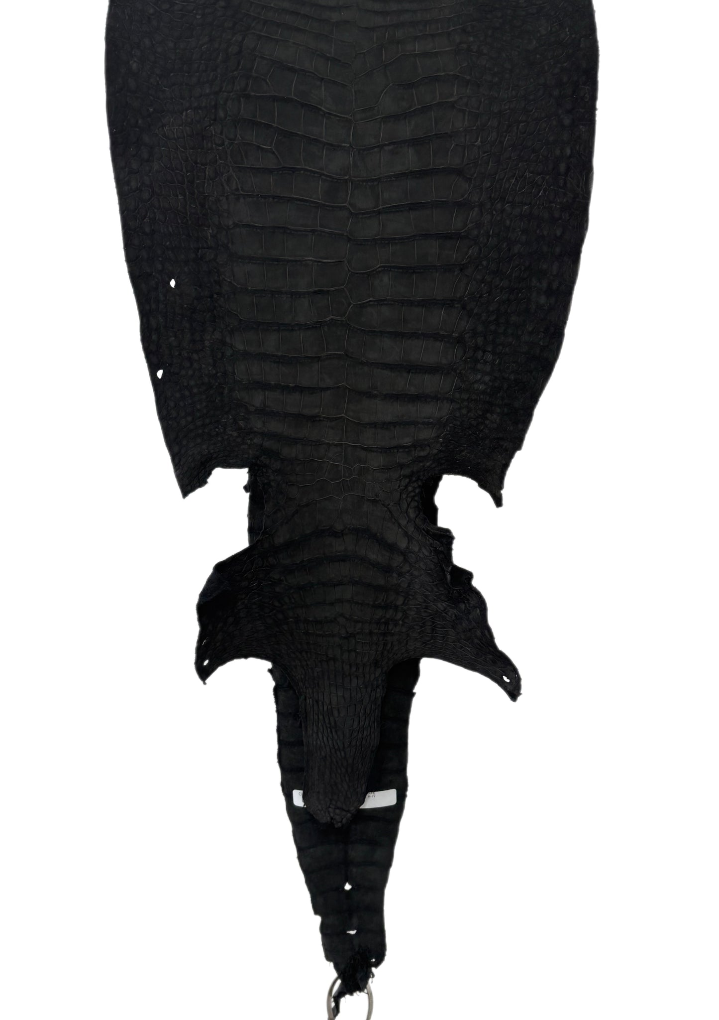 35 cm Grade 3/4 Black Nubuck Wild American Alligator Leather - Tag: LA23-0051875