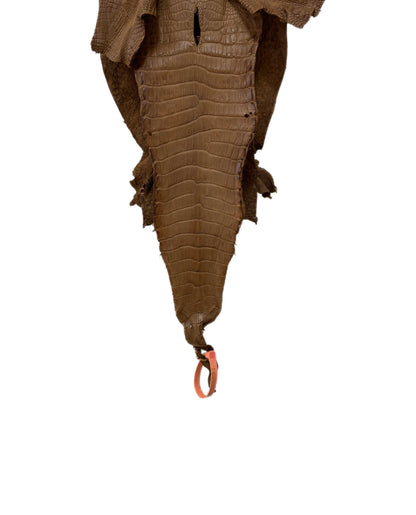 24 cm Grade 2/3 Cammello Matte Farm-Raised American Alligator Leather - Tag: LA24-0228933