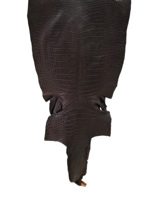 43 cm Grade 3/4 Kralle Brown Matte Wild American Alligator Leather - Tag: LA24-0022890