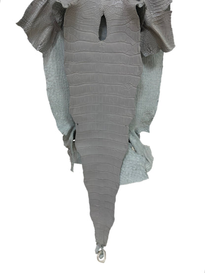 41 cm Grade 2/3 Glacier Matte Wild American Alligator Leather - Tag: LA23-0027714
