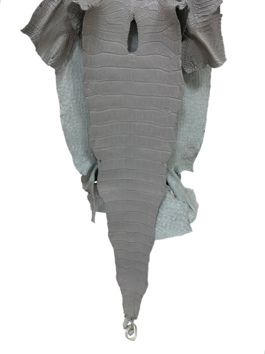 41 cm Grade 2/3 Glacier Matte Wild American Alligator Leather - Tag: LA23-0027714