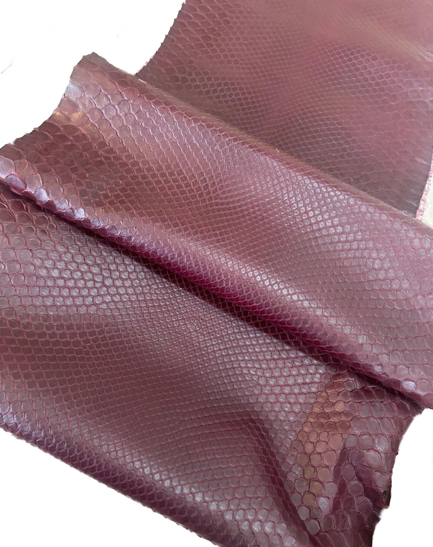 2.59 M Front Cut Burgundy Matte Python Leather