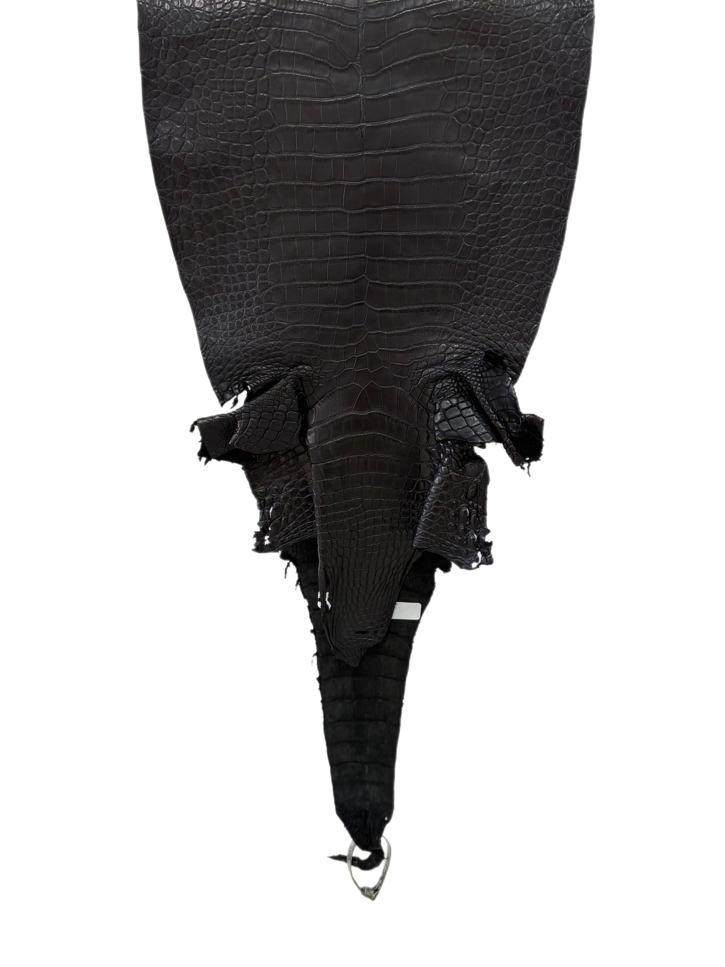 32 cm Grade 1/2 Black Matte Farm-Raised American Alligator Leather - Tag: LA23-0531321