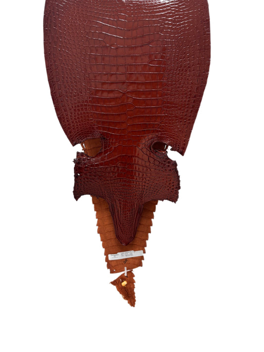 35 cm Grade 1/2 Peanut Millennium Farm-Raised American Alligator Leather - Tag: FL17-0052963