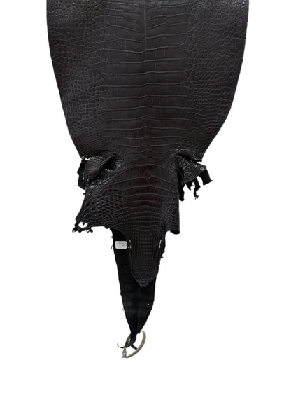 31 cm Grade 2/3 Black Matte Farm-Raised American Alligator Leather - Tag: LA23-0531061